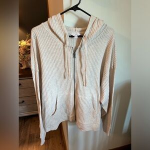 Time and Tru Light Tan Hooded Sweater